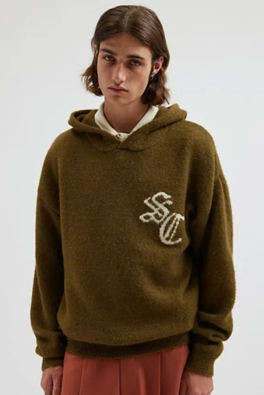 NEW STANDARD CLOTH URBAN OUTFITTERS OLIVE WYATT HOODIE HOODED SWEATER SZ XL